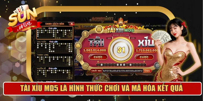 Tài Xỉu MD5 là hình thức chơi và mã hóa kết quả