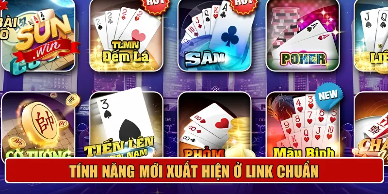 Tính năng mới xuất hiện ở link chuẩn